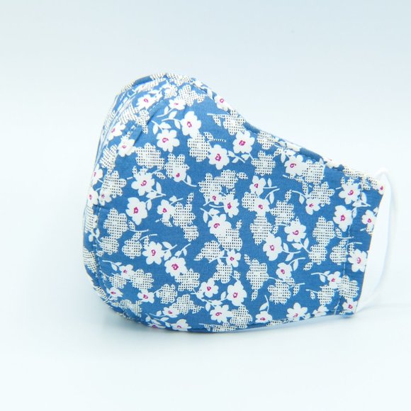 NEW Triple Layer Floral 3D Face Mask-Bright Blur - Picture 3 of 8